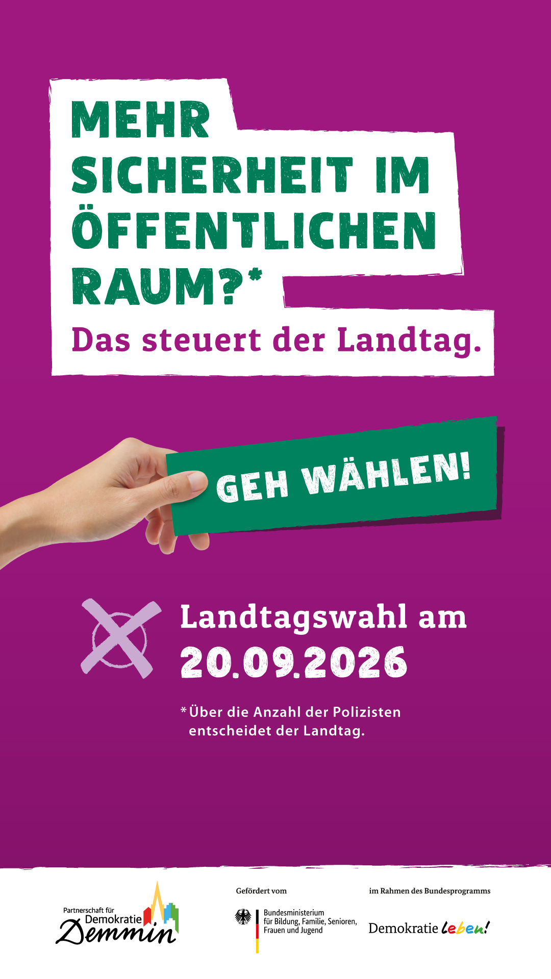 Landtagswahlenplakat 2026