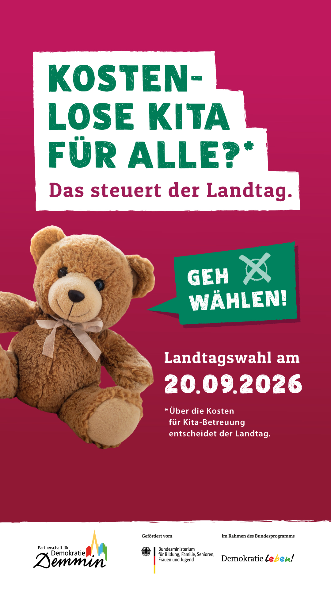 Landtagswahlenplakat 2026